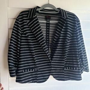 Torrid Striped Crop Blazer Jacket Bolero